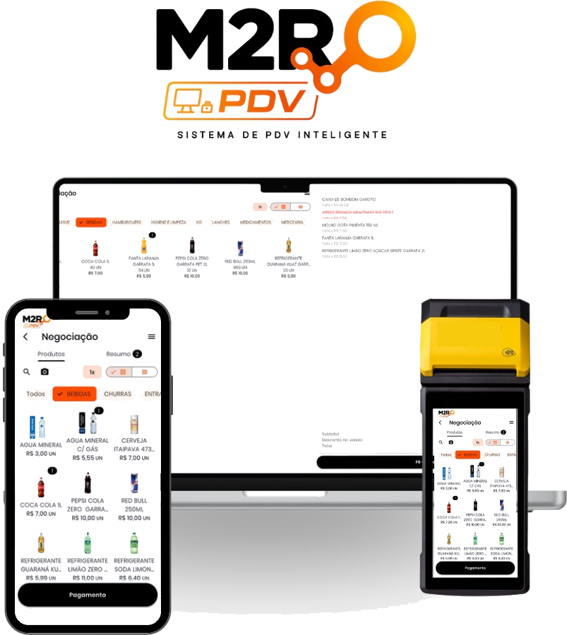 M2R PDV em diferentes dispositivos
